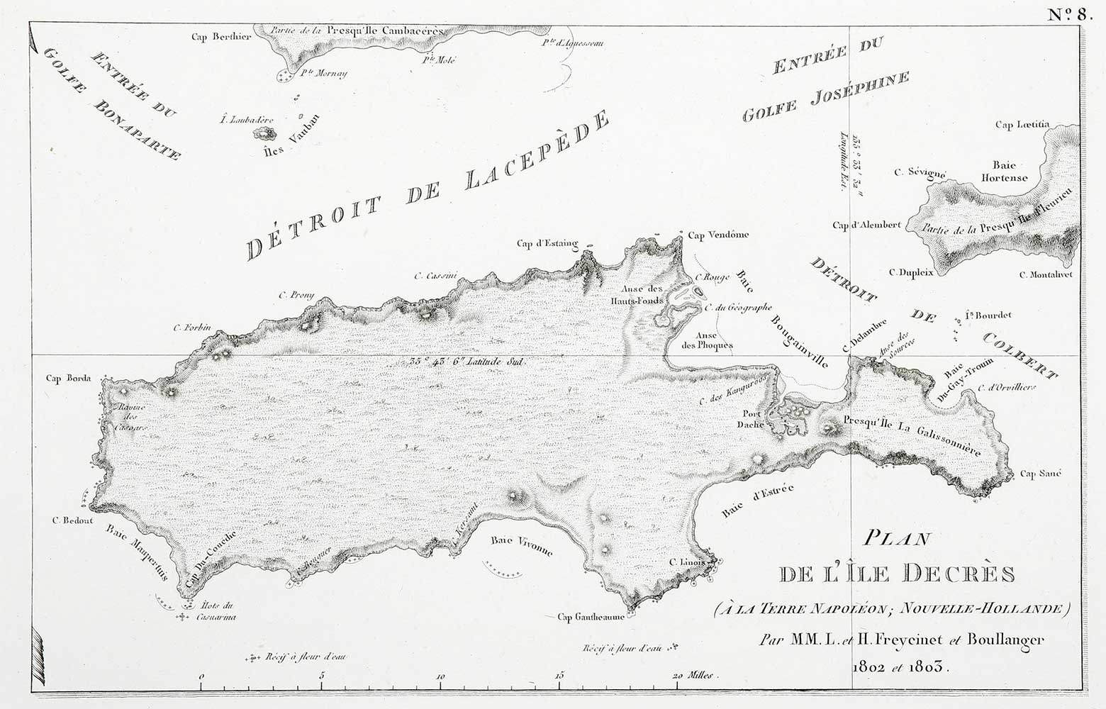 Plano de la isla de Decres